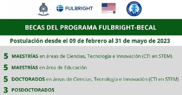 BECAL y Fulbright abren desde hoy convocatorias de becas de Posgrado en EE.UU