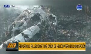 Reportan 2 fallecidos tras caída de helicóptero en Concepción | Telefuturo