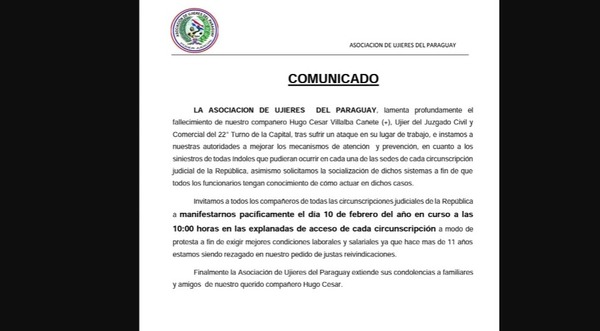 Asociación de Ujieres exige mejores condiciones de trabajo - ADN Digital