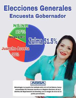 Encuesta elecciones generales para la Gobernación de Amambay