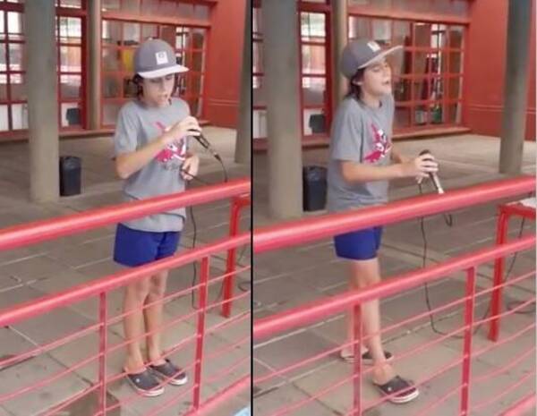 [VIDEO] ¿Quién sos Pablito Lescano? Niño cantó en un balneario y enloqueció al rollo