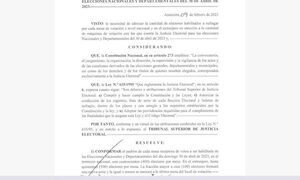 TSJE establece cantidad de electores por mesa para las Elecciones Nacionales