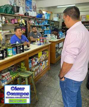 César Ocampos sigue fortaleciendo su campaña con recorridos y visitas