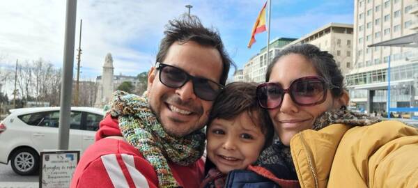 Lucía Sapena, en un viaje de trabajo y placer en familia
