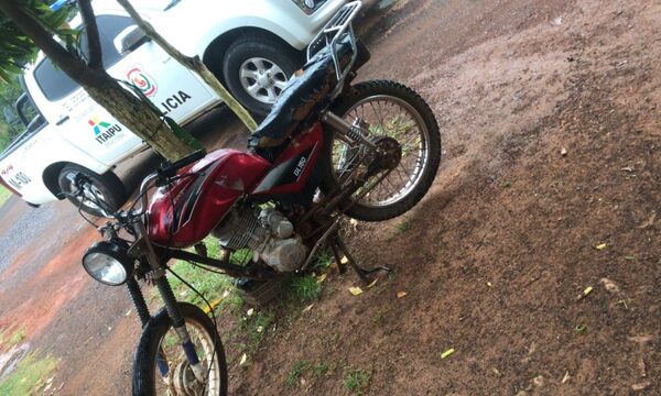 Incautan motocicleta conducida por un menor de 13 años