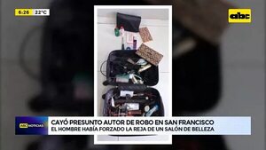Cayó presunto autor de robo en San Francisco - ABC Noticias - ABC Color