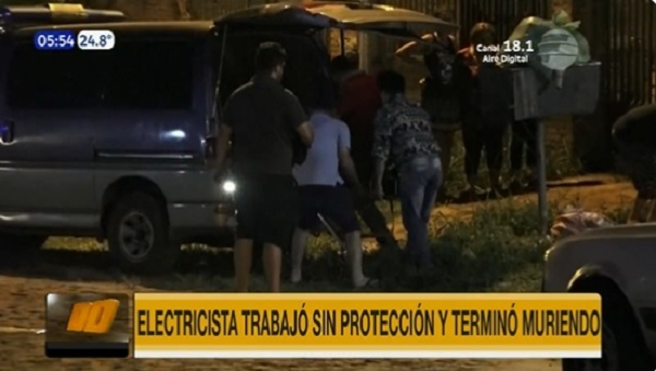 Electricista muere tras sufrir descarga en Luque
