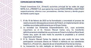 La Nación / Fintech: Horacio Cartes transfirió la totalidad de sus acciones