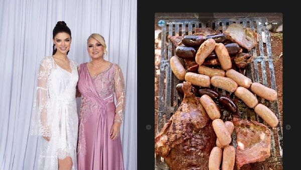 La mamá de Nadia Ferreira volvió a Paraguay y disfrutó de un asado con su familia