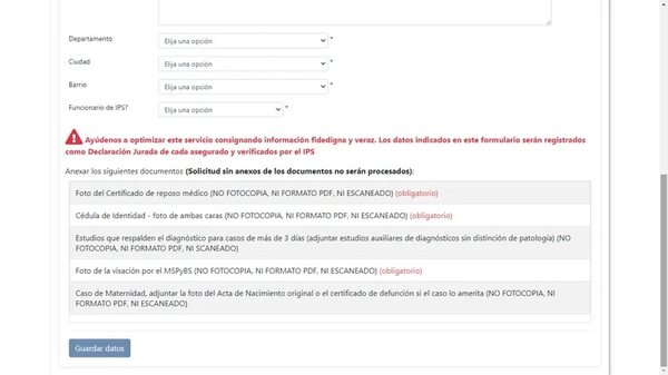 Recuerdan que no es necesario acudir al IPS para transcribir reposos externos - Nacionales - ABC Color