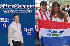 César Ocampos y Celeste Amarilla conformarían un mismo equipo de la lista 2 en Amambay