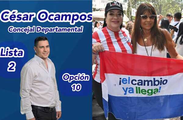 César Ocampos y Celeste Amarilla conformarían un mismo equipo de la lista 2 en Amambay