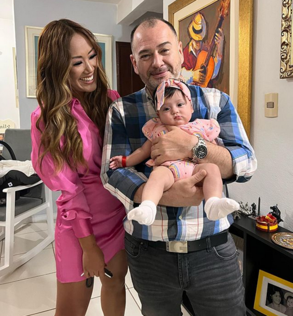 ¡Yolanda Park feliz con su compadre, Carlos Troche, por la llegada de Charlotte!
