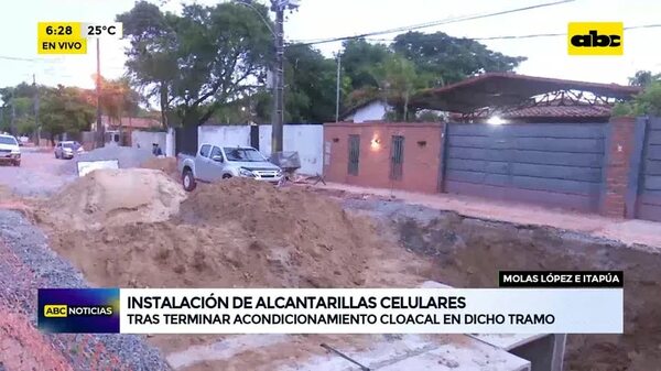 Instalación de alcantarillas celulares - ABC Noticias - ABC Color