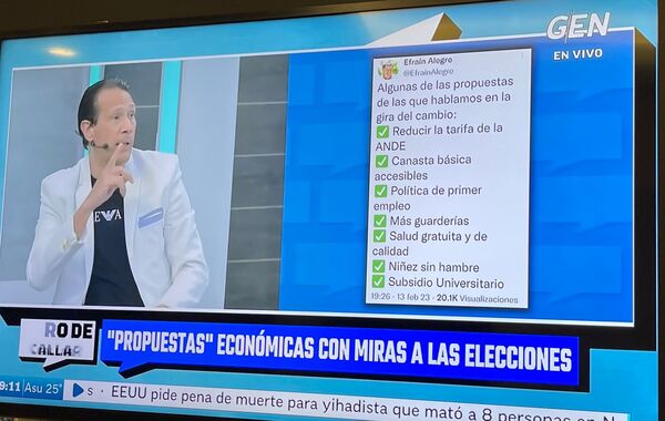 Diario HOY | Destrozan propuestas de Efraín: “No tiene forma de sostener ni instrumentar”