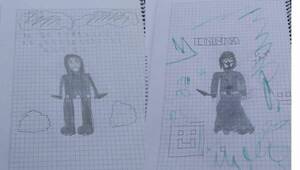 Los terribles dibujos de una nena que vive con miedo por presuntos acosos de su vecino