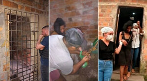Policía brasileña rescata a una mujer que llevaba 20 años enjaulada por su madre
