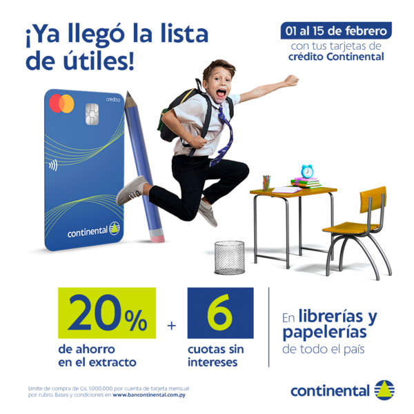 ¡Grandes Beneficios en el mes de febrero con las tarjetas de crédito Continental! - Megacadena — Últimas Noticias de Paraguay
