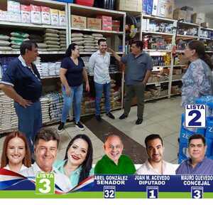 PJC: Zulma, Mauro y Juan Manuel visitaron a comerciantes y funcionarios