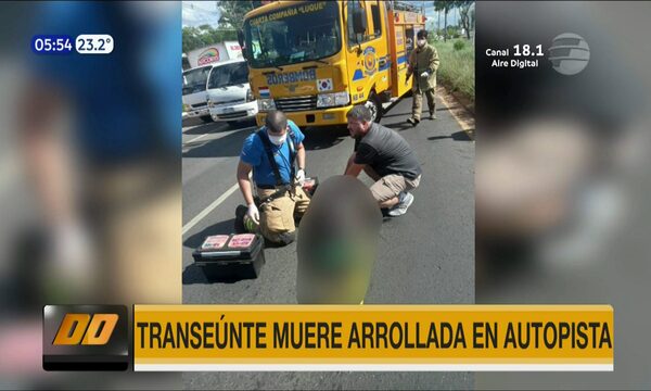 Luque: Mujer muere arrollada en Autopista | Telefuturo