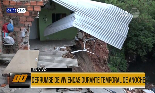 Derrumbe de viviendas durante temporal de anoche | Telefuturo