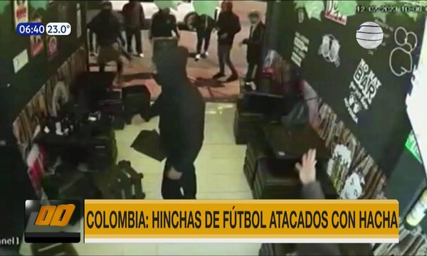 Colombia: Hinchas de fútbol atacados con hacha | Telefuturo