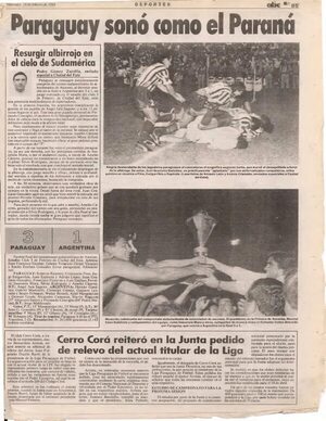 Hace 29 años, Paraguay campeón sudamericano de ascenso - Selección Paraguaya - ABC Color