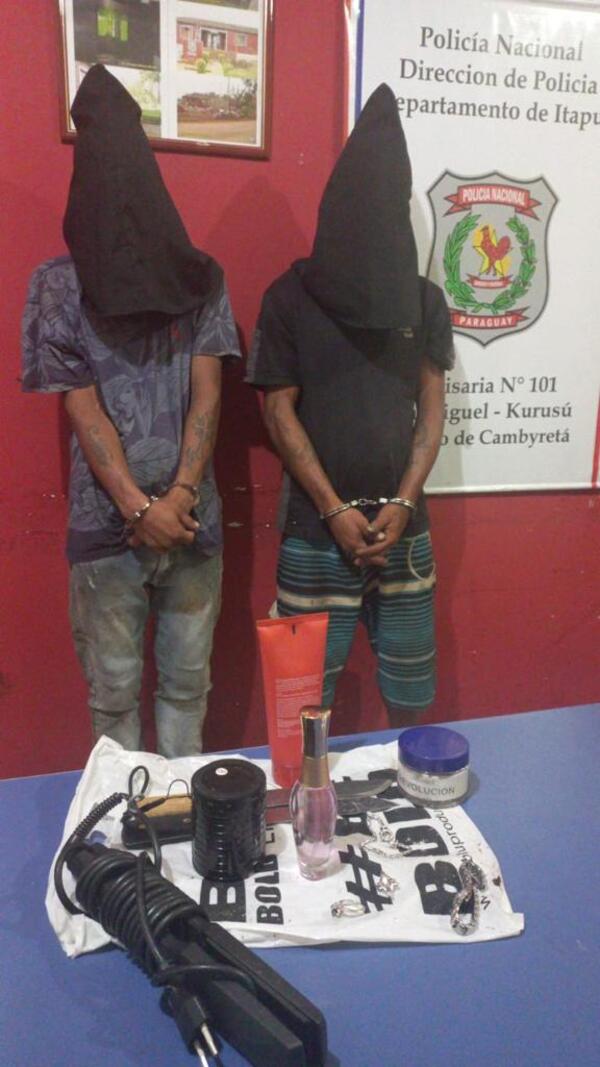 Rápida acción policial permitió aprehensión de dos presuntos delincuentes en Cambyretá