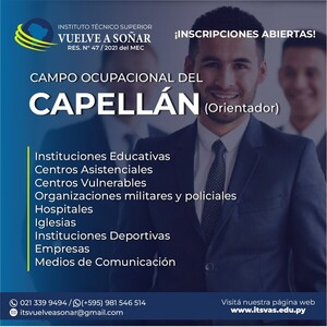 ¿Quieres ser Técnico en Capellanía reconocido por el MEC?