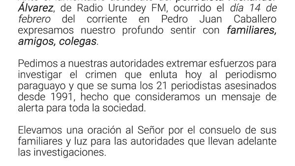 Iglesia pide justicia para niña y periodista asesinados