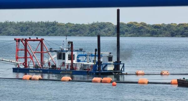 Avanza dragado de mantenimiento del río Paraná en el paso Loro Cuarto
