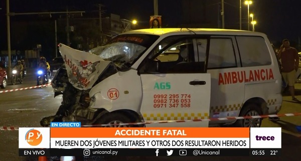Grave accidente de tránsito deja dos militares fallecidos - trece