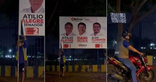 La Nación / Desconcertación en Alto Paraná: graban presunta “guerra” por cartelería electoral