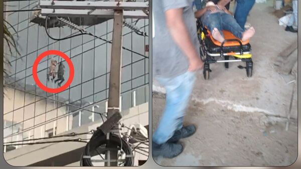 Trabajador que quedó colgado de andamio sufrió lesiones y fue llevado a IPS