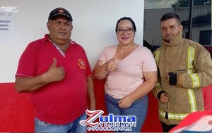 Aporte solidario de Zulma para auxilio y rescate de pobladores en María Auxiliadora