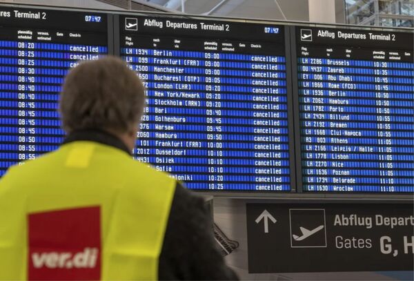 Una huelga en Alemania paralizó el funcionamiento en 7 aeropuertos: Hubo 300 mil pasajeros varados - Megacadena — Últimas Noticias de Paraguay