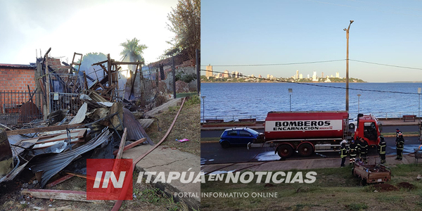 INCENDIO REDUJO A CENIZAS UNA VIVIENDA EN EL B° PACU CUÁ DE ENCARNACIÓN - Itapúa Noticias