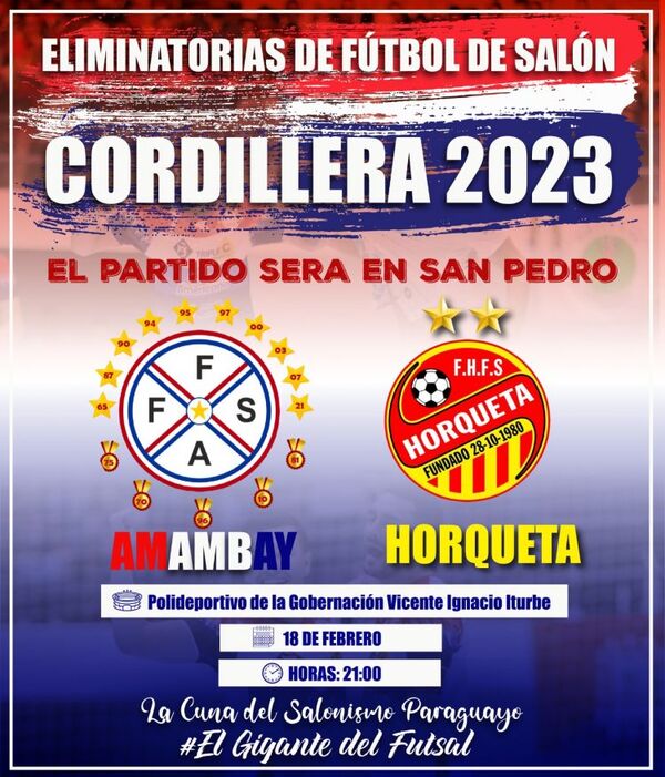 Partido Extra entre Amambay y Horqueta se traslada a San Pedro del Ykua Mandyjú
