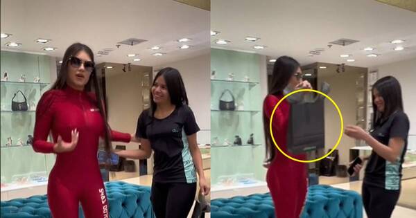 La Nación / Laurys Dyva sorprendió a trabajadora de shopping tras un noble gesto