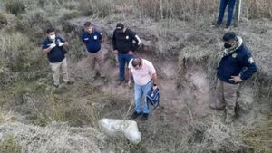 Hallan cadáver envuelto en papel film