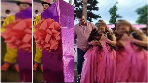 [VIDEO] Regalo de cumple: el emotivo reencuentro de una madre con sus hijas