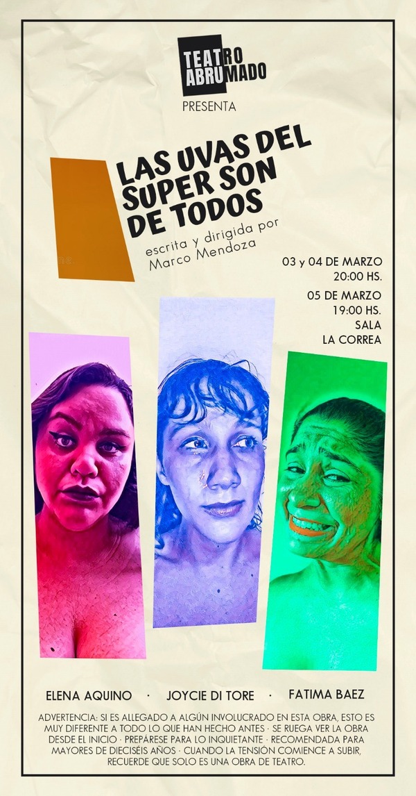 "Las uvas del super son de todos" se estrenará este marzo en la sala La Correa - .::Agencia IP::.
