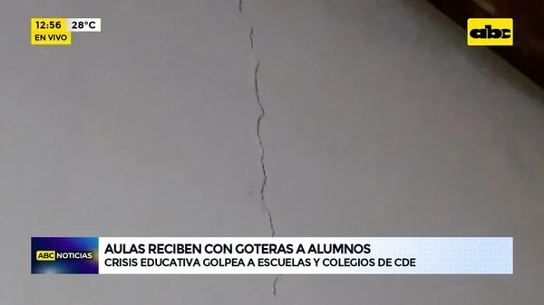 Aulas reciben con goteras a alumnos - ABC Noticias - ABC Color