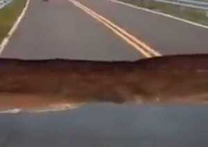 Diario HOY | Ruta se partió a la mitad por desborde del Aquidabán