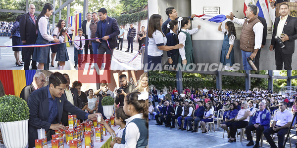 INAUGURARON POLIDEPORTIVO Y LANZARON PROGRAMA DE MERIENDA ESCOLAR EN ENCARNACIÓN - Itapúa Noticias