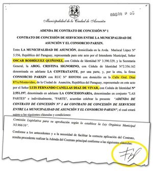 Nenecho debió saber de trato de venta de Parxin porque firmó legajo donde figura Luis Canillas - Nacionales - ABC Color