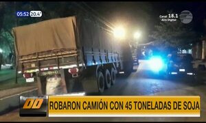 Recuperan camión robado con 45 toneladas de soja | Telefuturo