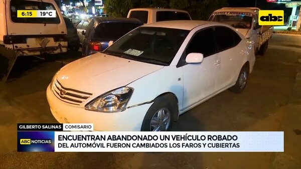 Encuentran abandonado un vehículo robado - ABC Noticias - ABC Color