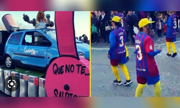(VIDEO)Furor en carnaval español: Casio, Twingo y bailarines vestidos de Piqué