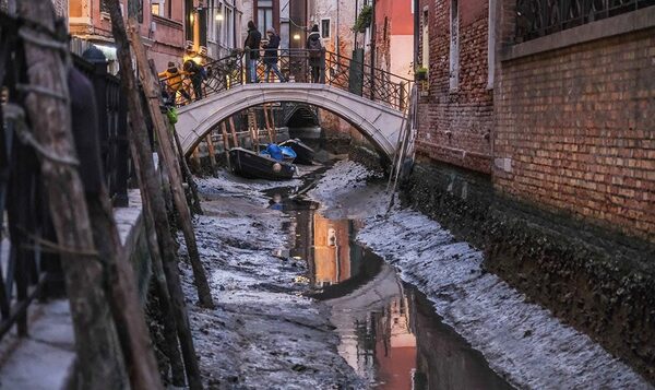 Un llamativo fenómeno de bajas mareas en Italia seca a los canales de Venecia - Megacadena — Últimas Noticias de Paraguay